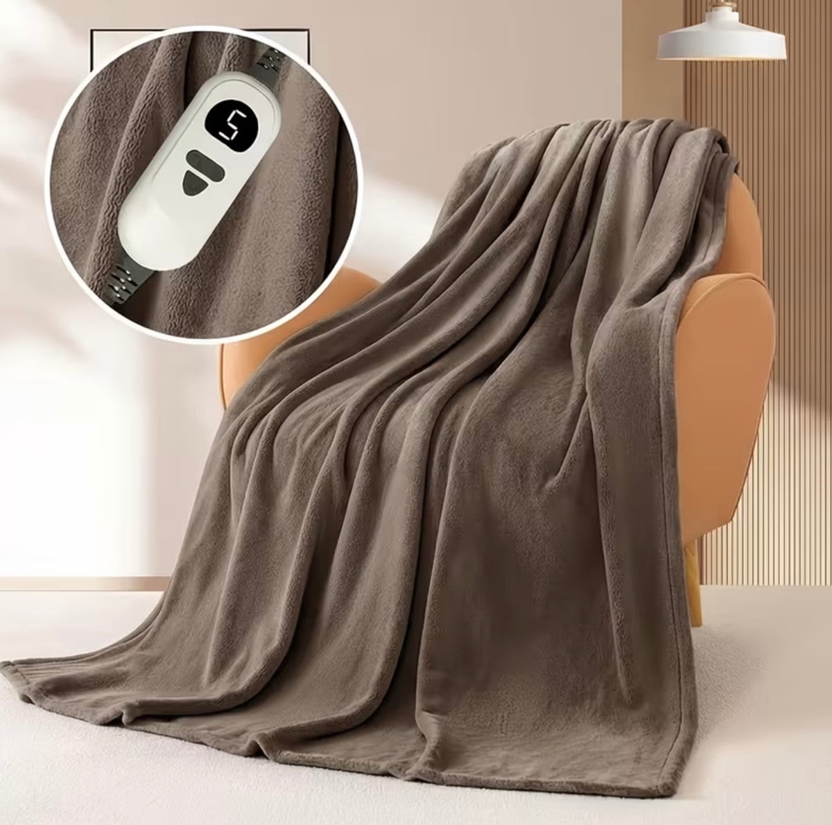 Luxe Elektrische Warmtedeken – Flanel & Sherpa 160 × 130 cm