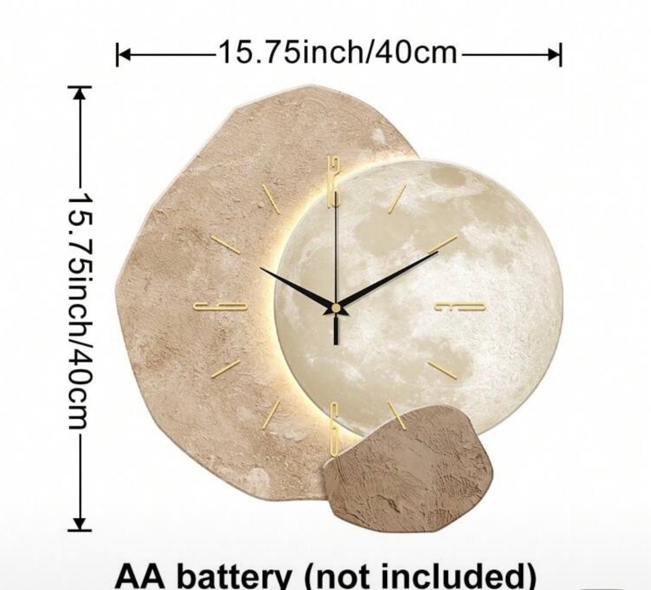 Beige wandklok - 40 x 40 cm