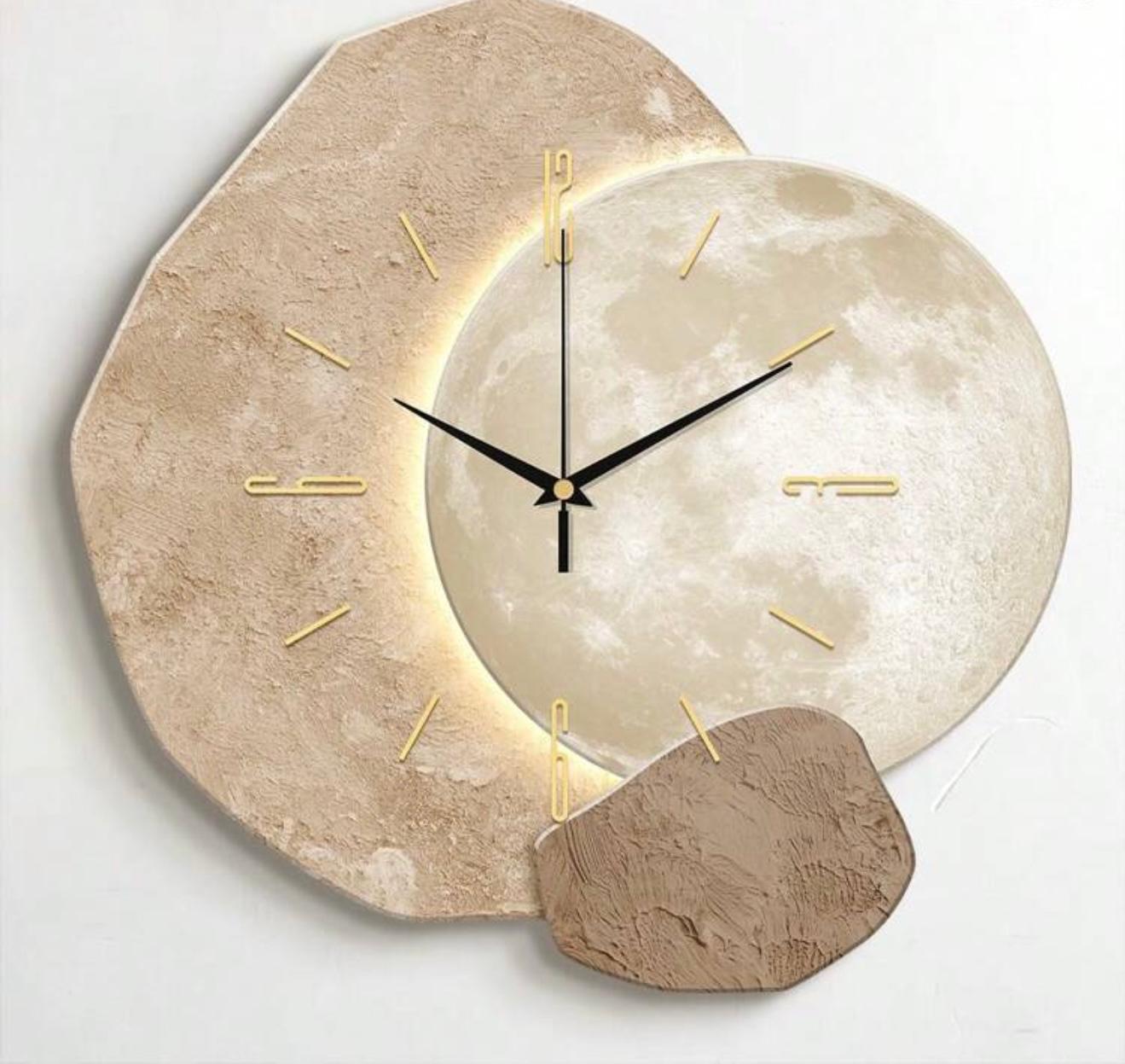 Beige wandklok - 40 x 40 cm